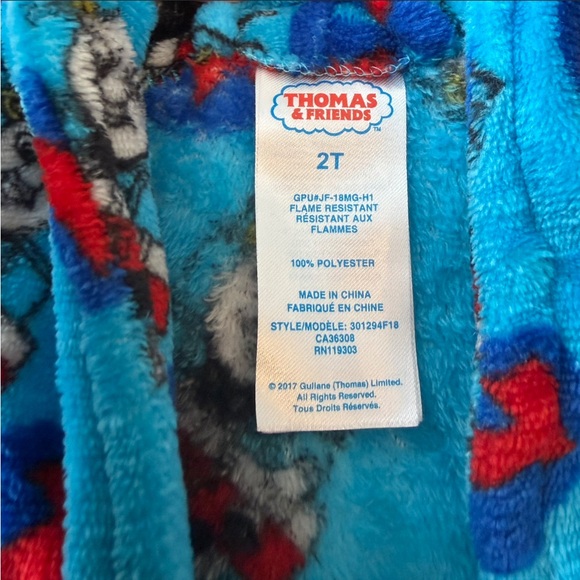Thomas & Friends Blue Train Print Robe - Picture 5 of 5